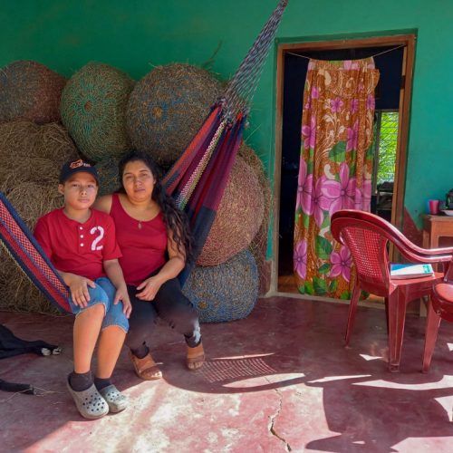 De estufas a jardines, agua y ganado, la familia de Esmeralda está prosperando